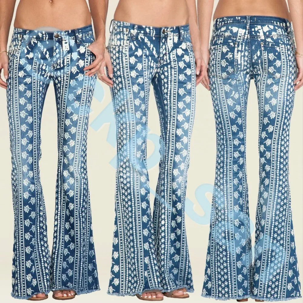 Rare Free People Bali Mantra Flare Jeans Sz 26 - Picture 2 of 16